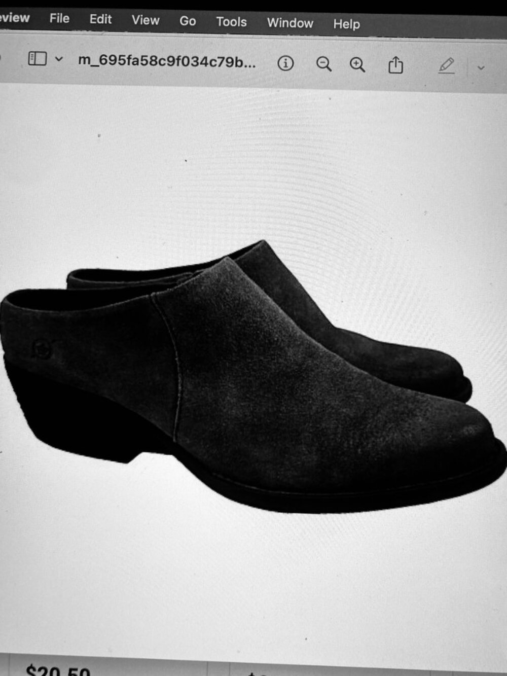 Born Womens Starr Black Suede Leather Mules Stacked Heel Clogs 9 $140 NWOB